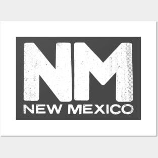 NM New Mexico State Vintage Typography Posters and Art